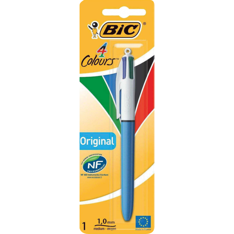 BIC 4 Colori Penne A Sfera Multi - Originale Professionista Impugnatura  Moda Luc