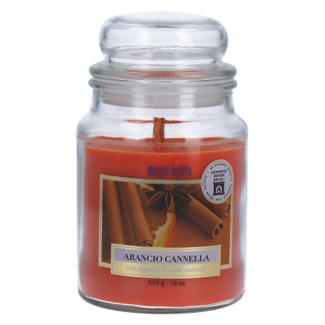 CANDELA GIARA ARANCIO E CANNELLA 510GR