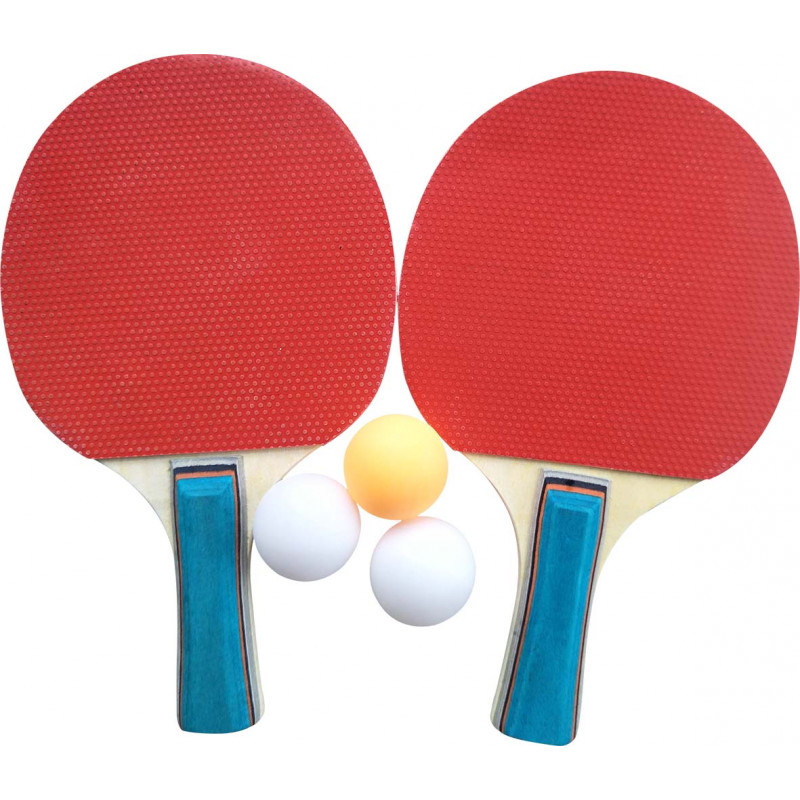 Racchette e palline da ping pong, attrezzatura da ping pong in alto e in  prospettiva
